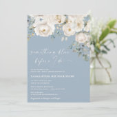 Iets blauw voordat ik floraal vrijgezellenfeest do kaart (Staand voorkant)