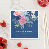 Iets blauw voordat ik Floral bruiloft Servet (Insitu)