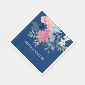 Iets blauw voordat ik Floral bruiloft Servet (Hoek)