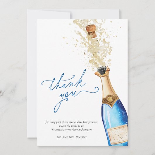 Iets blauw voordat ik foto maak Dank je wel kaart (Voorkant)