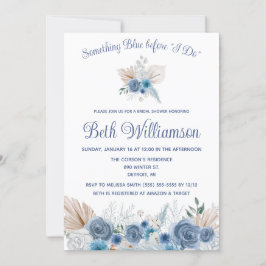 Iets blauw voordat ik het doe! Boho-Vrijgezellenfe Kaart