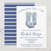 Iets blauw voordat ik het doe! Cowboy-Vrijgezellen Kaart (Voorkant / Achterkant)