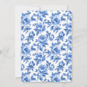 Iets blauw voordat ik het doe, Floral & Bow Kaart (Achterkant)