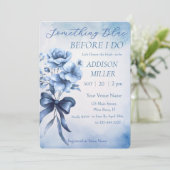 "Iets blauw voordat ik het doe" Vrijgezellenfeest Kaart (Staand voorkant)