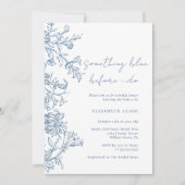 Iets blauw voordat ik het thema Vrijgezellenfeest Kaart (Voorkant)