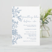 Iets blauw voordat ik het thema Vrijgezellenfeest Kaart (Staand voorkant)