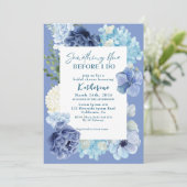 Iets blauw voordat ik hortensia vrijgezellenfeest  kaart (Staand voorkant)