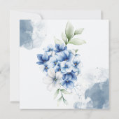 Iets blauw voordat ik hortensia Vrijgezellenfeest  Kaart (Achterkant)