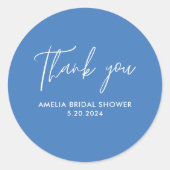 Iets blauw voordat ik hortensia vrijgezellenfeest  ronde sticker (Voorkant)