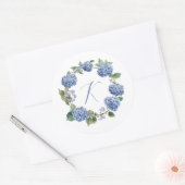 Iets Blauw Voordat Ik Hydrangea Bruidsdouche Doe Ronde Sticker (Envelop)