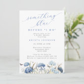 Iets blauw voordat ik Hydrangea Vrijgezellenfeest  Kaart (Staand voorkant)