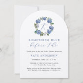 Iets blauw voordat ik Hydrangea Vrijgezellenfeest  Kaart (Voorkant)