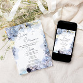 Iets blauw voordat ik Hydrangea Vrijgezellenfeest  Kaart