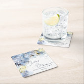 Iets blauw voordat ik Hydrangea Vrijgezellenfeest Kartonnen Onderzetters (Insitu)