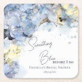 Iets blauw voordat ik Hydrangea Vrijgezellenfeest Kartonnen Onderzetters (Voorkant)