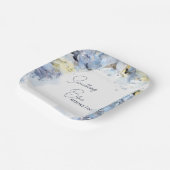 Iets blauw voordat ik Hydrangea Vrijgezellenfeest  Papieren Bordje (Gebogen)