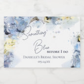 Iets blauw voordat ik Hydrangea Vrijgezellenfeest  Sparkling Wijnetiket (Enkel label)