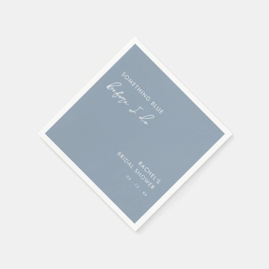 Iets blauw voordat ik modern Vrijgezellenfeest doe Servet (Hoek)