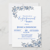 Iets blauw voordat ik stoffig verlovingsfeest doe kaart (Voorkant)