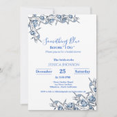 Iets blauw voordat ik stoffig vrijgezellenfeest do kaart (Voorkant)