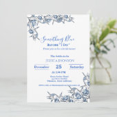 Iets blauw voordat ik stoffig vrijgezellenfeest do kaart (Staand voorkant)