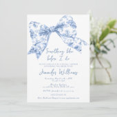 Iets blauw voordat ik Toile Bow Vrijgezellenfeest  Kaart (Staand voorkant)