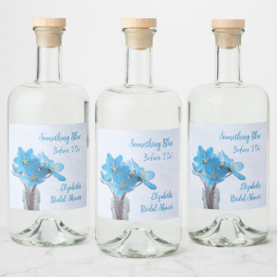 Iets Blauw Voordat Ik Trouw Bruidsdouche Likeurfles Etiket