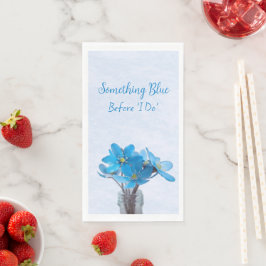 Iets Blauw Voordat Ik Trouw Bruidsuitnodiging Serv Servet
