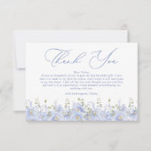Iets Blauw Voordat Ik Trouw Bruidsuitvaart Bedankkaart (Voorkant)