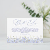 Iets Blauw Voordat Ik Trouw Bruidsuitvaart Bedankkaart (Staand voorkant)