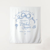 Iets blauw voordat ik Vrijgezellenfeest achtergron Wandkleed (Voorkant)