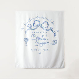 Iets blauw voordat ik Vrijgezellenfeest achtergron Wandkleed