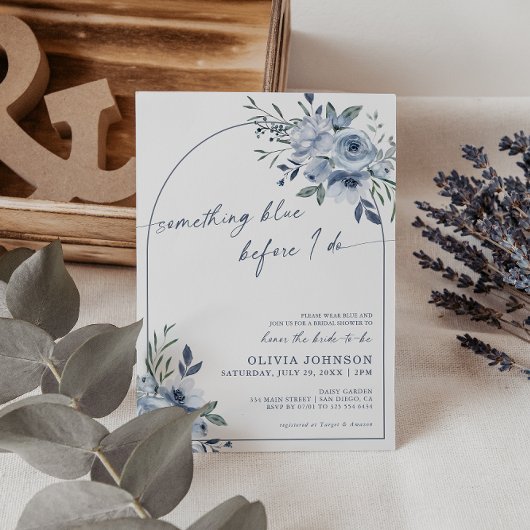 Iets blauw voordat ik Vrijgezellenfeest Arch doe Kaart