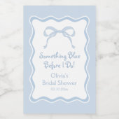 Iets blauw voordat ik Vrijgezellenfeest champagne  Wijn Etiket (Enkel label)