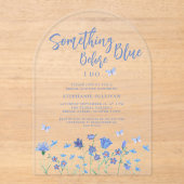 Iets blauw voordat ik Vrijgezellenfeest doe Acryl Uitnodigingen (Voorkant)