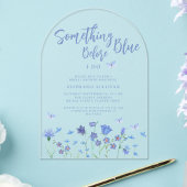 Iets blauw voordat ik Vrijgezellenfeest doe Acryl Uitnodigingen