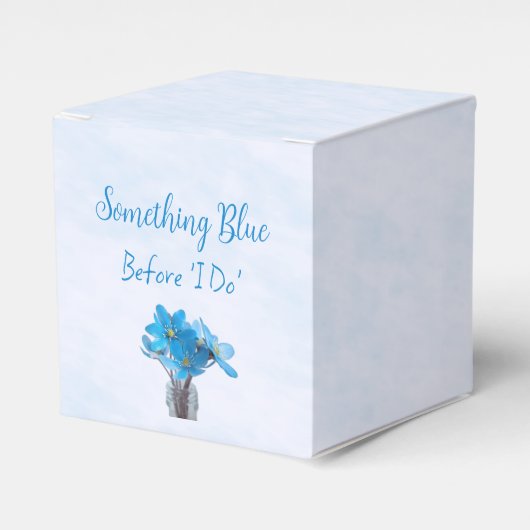 Iets blauw voordat ik Vrijgezellenfeest doe Bedankdoosjes (Voorkant Zijde)