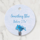 Iets blauw voordat ik Vrijgezellenfeest doe Bedankjes Labels (Voorkant)