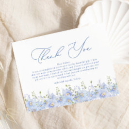 Iets blauw voordat ik Vrijgezellenfeest doe Bedankkaart