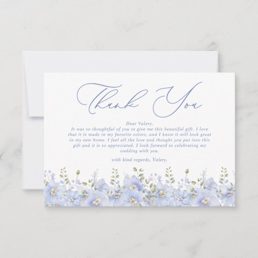 Iets blauw voordat ik Vrijgezellenfeest doe Bedankkaart (Voorkant)