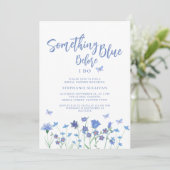 Iets blauw voordat ik Vrijgezellenfeest doe Kaart (Staand voorkant)