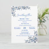 Iets blauw voordat ik vrijgezellenfeest doe kaart (Staand voorkant)