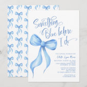 Iets blauw voordat ik Vrijgezellenfeest doe Kaart (Voorkant / Achterkant)