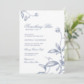 Iets blauw voordat ik vrijgezellenfeest doe kaart (Staand voorkant)