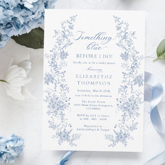 Iets blauw voordat ik Vrijgezellenfeest doe Kaart