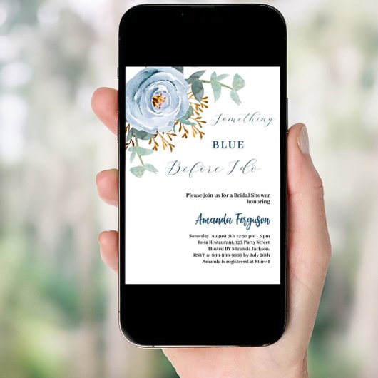 Iets blauw voordat ik Vrijgezellenfeest doe Kaart