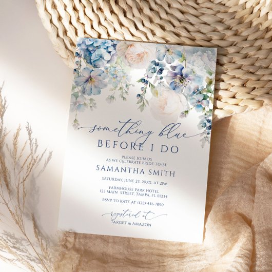 Iets blauw voordat ik Vrijgezellenfeest doe Kaart