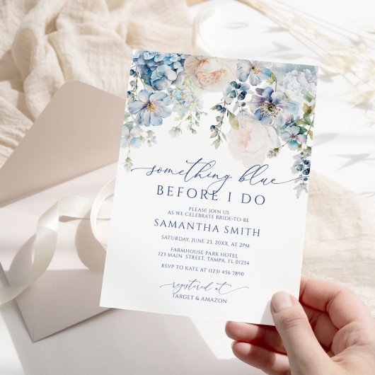 Iets blauw voordat ik Vrijgezellenfeest doe Kaart