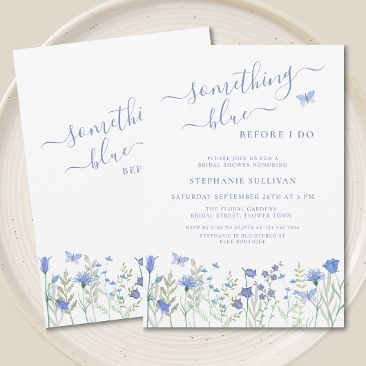 Iets blauw voordat ik Vrijgezellenfeest doe Kaart