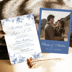  iets blauw voordat ik Vrijgezellenfeest doe Kaart